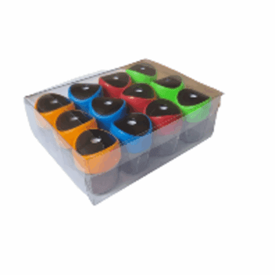 SACAPUNTAS CON DEPOSITO SENCILLO COLORES FUERTES